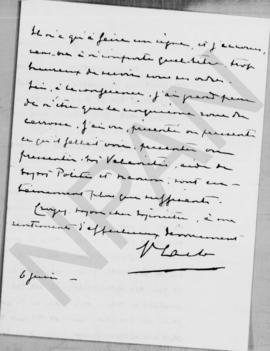 Επιστολή Βλαστού προς τον Αλέξανδρο Διομήδη, Παρίσι 6 Ιουνίου 2