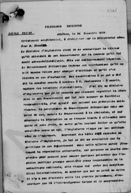 Τηλεγράφημα Νικολάου Πολίτη προς τον Αλέξανδρο Διομήδη, Αθήνα, 24 Νοεμβρίου 1922 1
