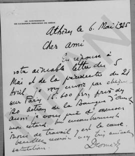 Επιστολή Αλέξανδρου Διομήδη προς τον F. Serpieri, Αθήνα 6 Μαΐου 1925 2