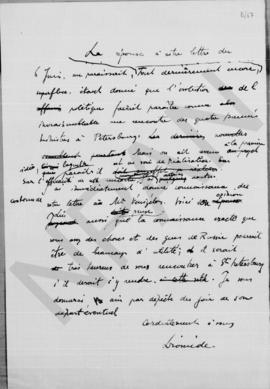 Πρόχειρο επιστολής Αλέξανδρου Διομήδη προς A.Vlasto?, Αθήνα ... Ιουνίου 1913 1