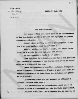 Επιστολή A. Vlasto προς Αλέξανδρο Διομήδη, Παρίσι 17 Ιουνίου 1913 1