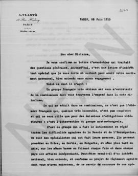 Επιστολή A.Vlasto προς Αλέξανδρο Διομήδη, Παρίσι 28 Ιουνίου 1913 1
