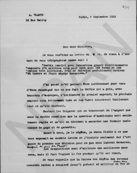 Επιστολή A. Vlasto προς Αλέξανδρο Διομήδη, Παρίσι 6 Σεπτεμβρίου 1913 1