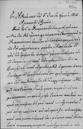Επιστολή Π. Θηβαίου προς Αλέξανδρο Διομήδη, Αθήνα 5 Οκτωβρίου 1916 1