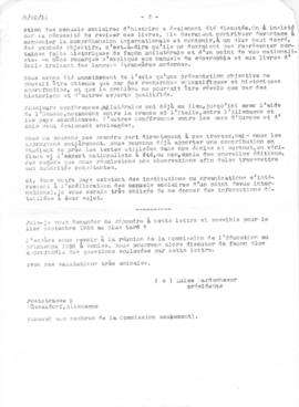 Επιστολή Luise Bardenhewer presidente (Conseil International des Femmes, Commission permanente de...