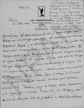 Επιστολή Δημητρίου Φιλάρετου προς τον Αλέξανδρο Διομήδη, 17 Δεκεμβρίου 1948 1