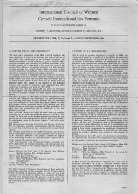 News of National Councils, Newsletter August-September 1966 1
