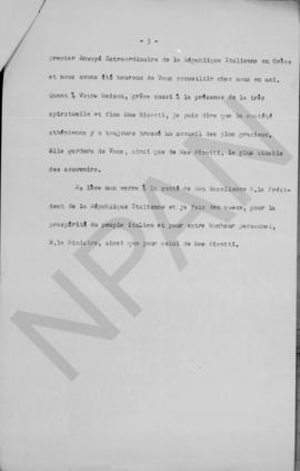 Λόγος Αλέξανδρου Διομήδη επί τη αναχωρήση του Ιταλού πρέσβυ, Αθήνα 11 Νοεμβρίου 1949 3