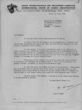 Επιστολή Robert Boudet (Union Internationale des Organismes Familaux) προς την Ελμίνα Παντελάκη, ...
