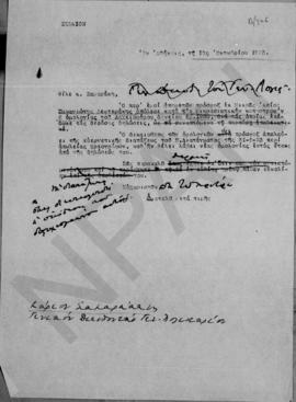 Επιστολή Αλέξανδρου Διομήδη προς Σαμαράκη, Αθήνα 12 Οκτωβρίου 1923 1